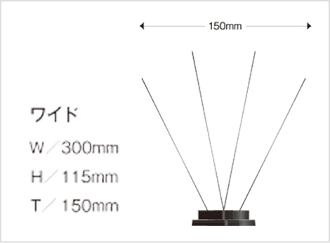 ワイド W／300mm H／115mm T／150mm